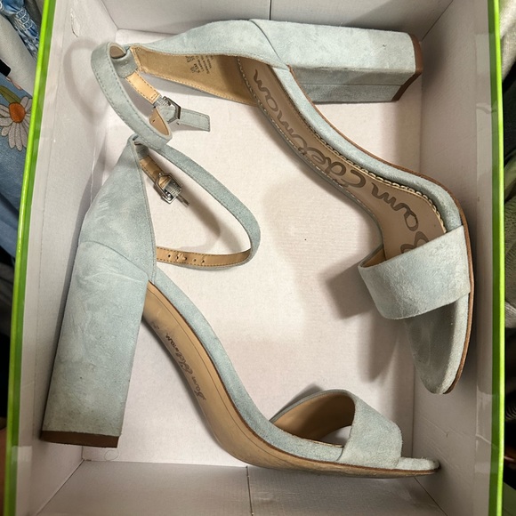 Light Blue Sam Edelman Strappy Block Heel - Picture 2 of 4